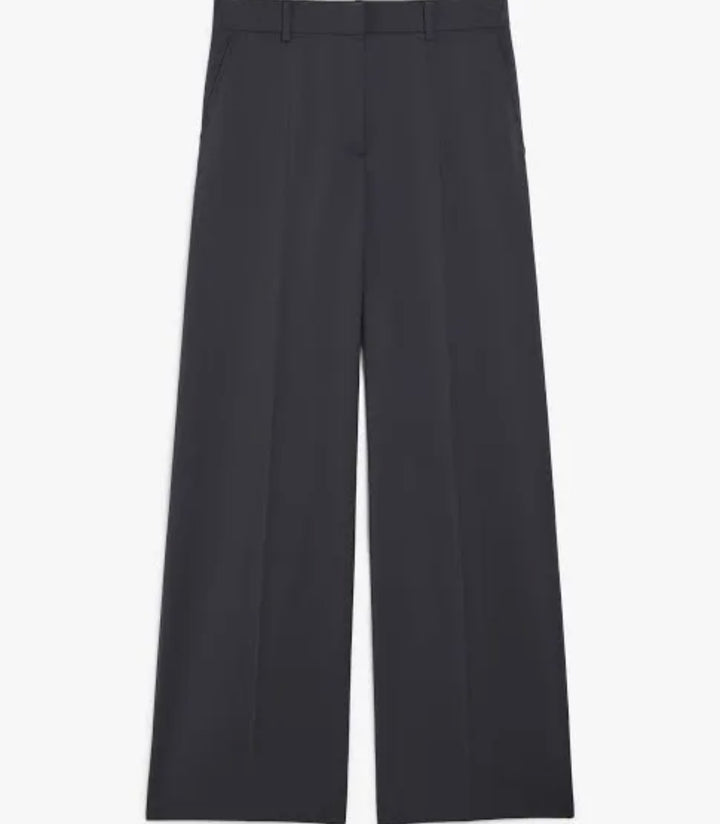 Bukse | Visivo Wool Palazzo Pants - Black