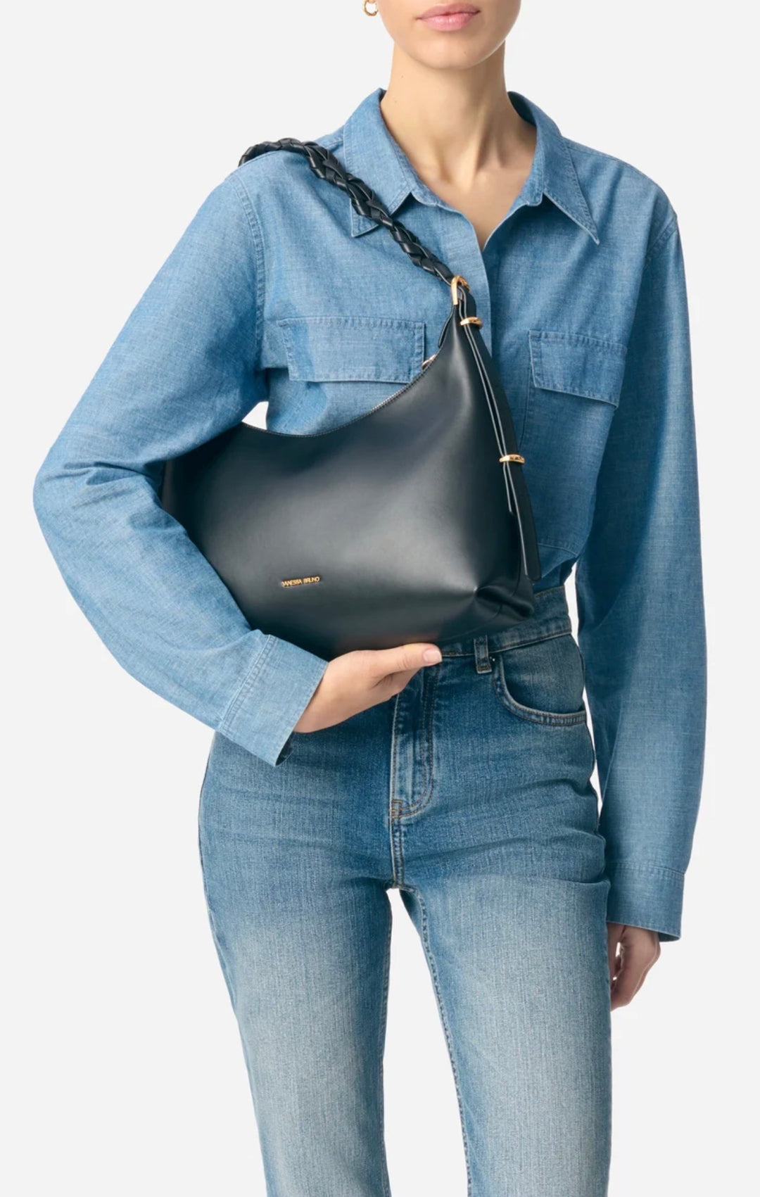 Veske | Small Jess Leather Hobo Bag - Black