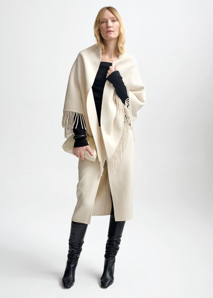 Sjal | Alba Wool Scarf - Eggshell